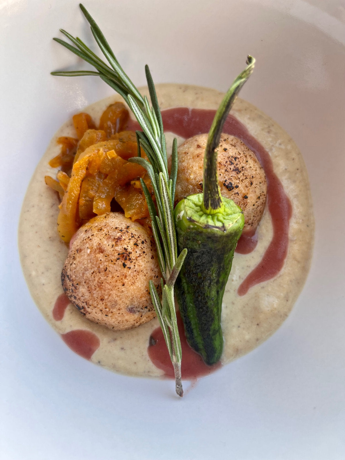 Plated seafood dish